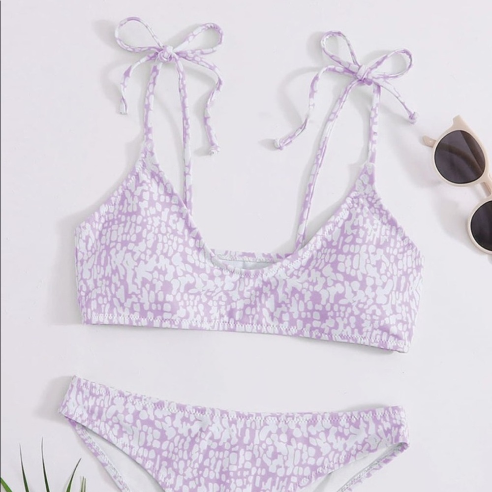 Pastel Purple Self Tie Bikini